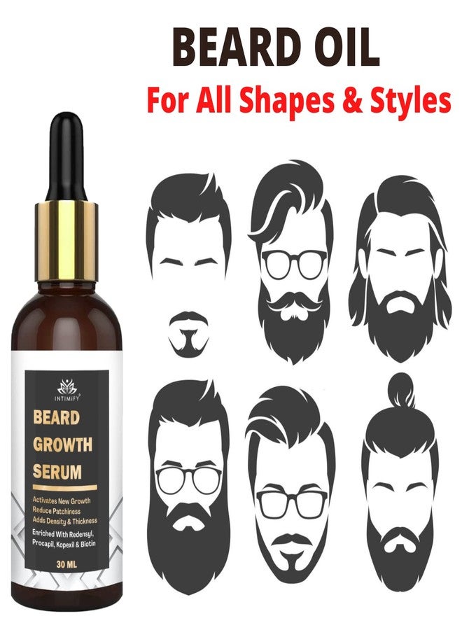 INTIMIFY Beard Growth Oil For Men, Beard Oil For Patchy Beard, Beard Oil For Growing Beard Faster, Mustache Beard Growth Oil 30 ml (Pack of 1) - Image 5